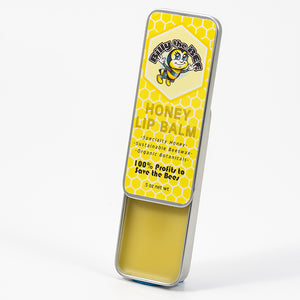 Open container of Honey Lip Balm from Billy the Bee brand
