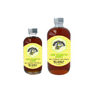 Saw Palmetto Honey from Billy the Bee Brand comes in 2 sizes